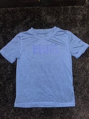 Roots Boys' Heather Blue Short-Sleeve Logo Tee